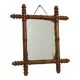 Antique Wooden Faux Bamboo Chinoiserie Mirror 44x39cm