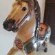 Cheval cabré de manège ou de carrousel forain en bois