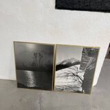 Old photographs lake and mountain