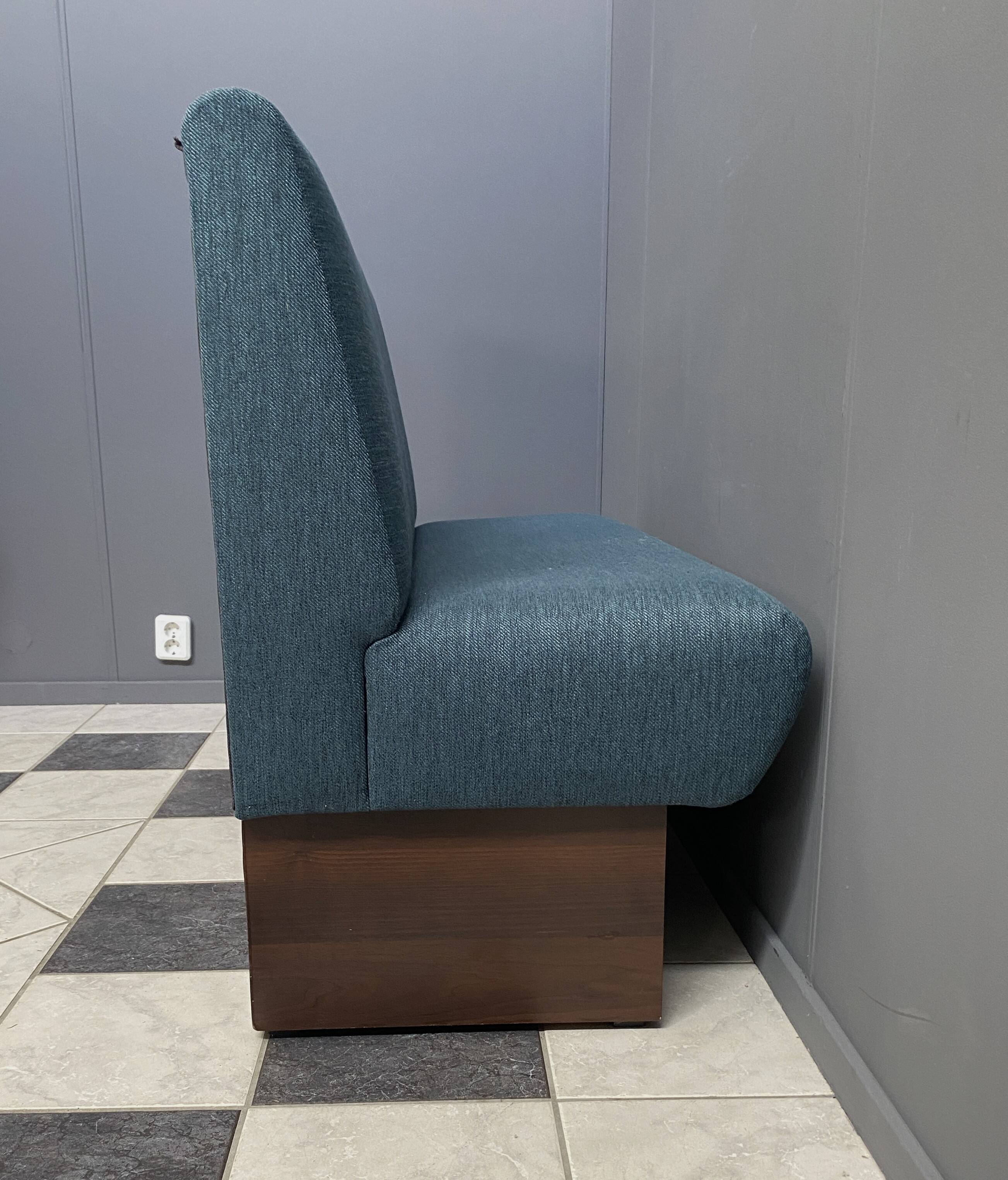 Diner seat USA style in blue fabric