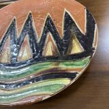 Large ceramic dish by Giraud Biot