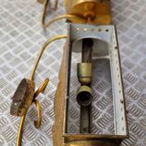 Paire d'appliques muraies en laiton doré 1970