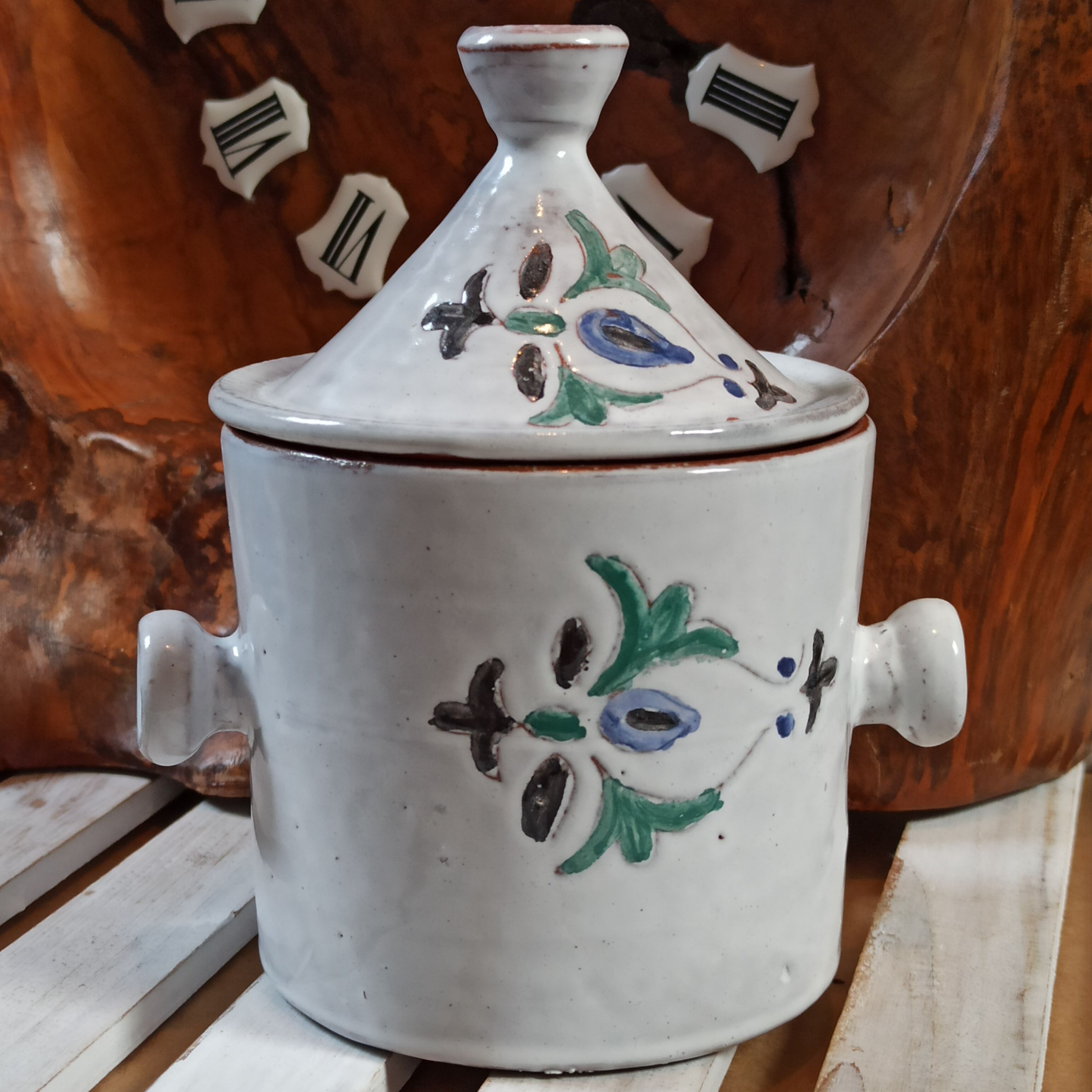 Vintage ceramic pot from Salé in Morocco