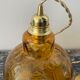 Vintage suspension lamp in electrified amber glass to nine