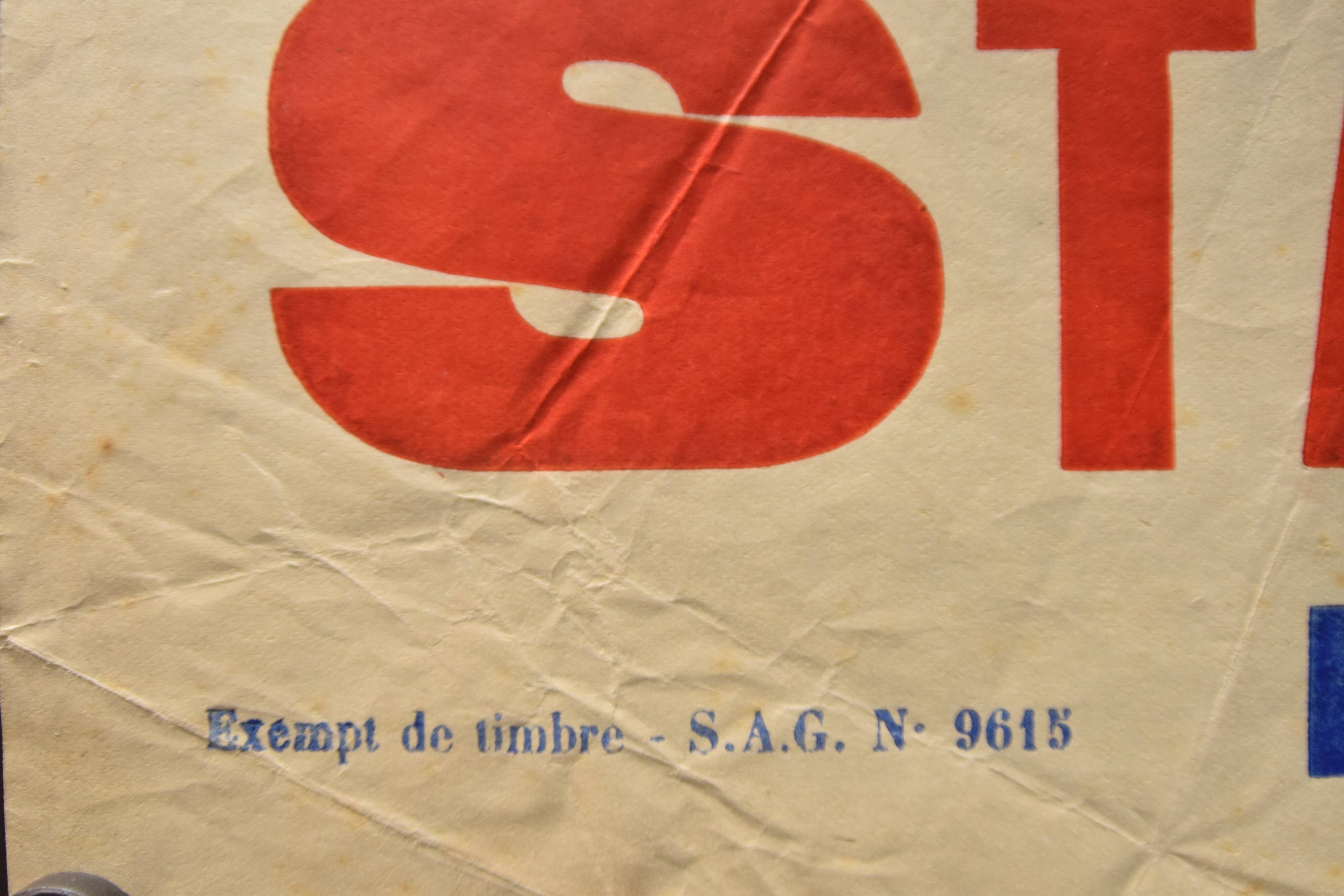 "Rugby Match" poster - City of Langon - 1930s