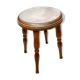 Vintage stool with turned wooden legs