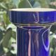 Monumental vase in blue Sèvres porcelain with gilding, architectural style.