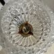 Lustre suspension Maison Arlus Lunel laiton et verre ciselé