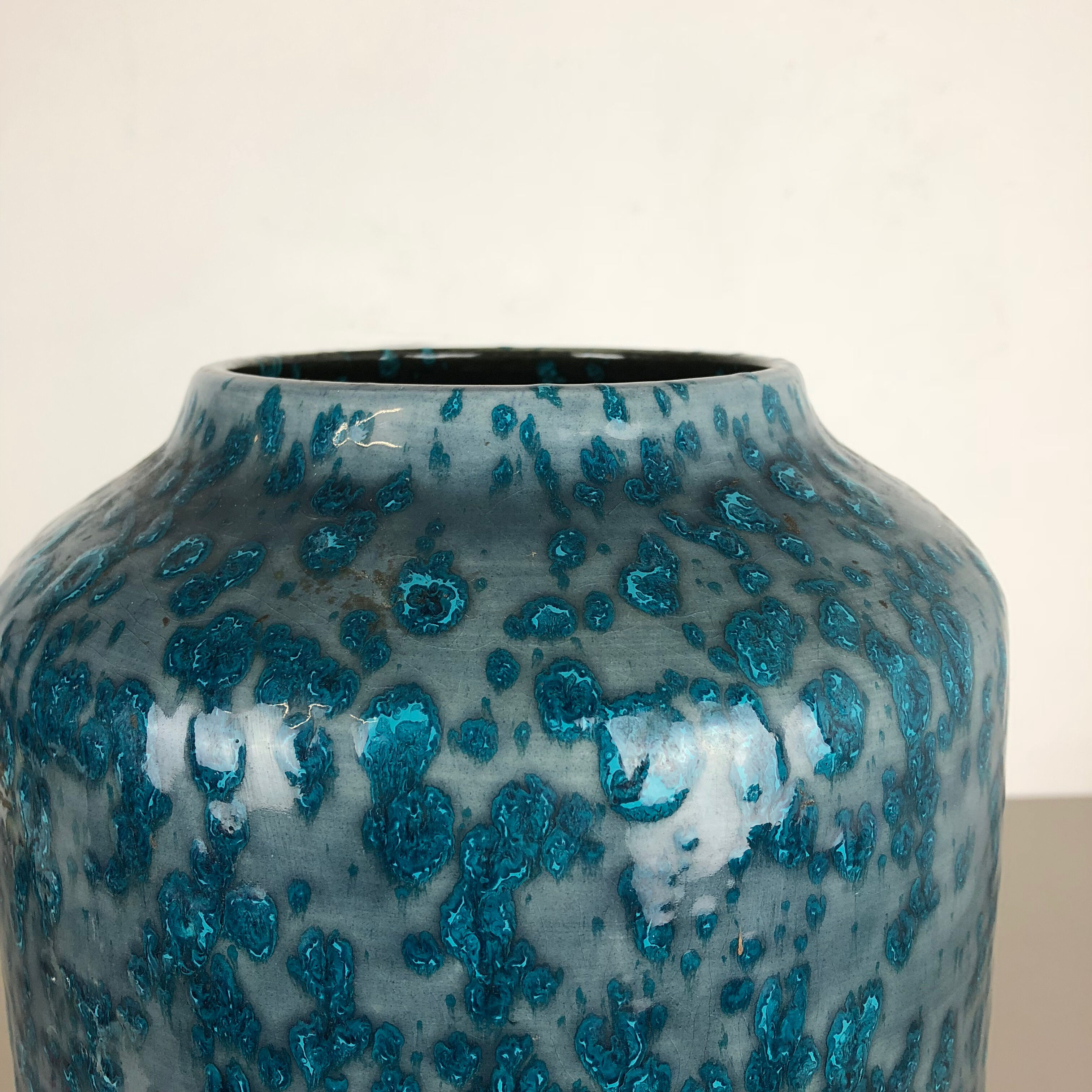 Fat lava multi-color 517-45 vase made by Scheurich, 1970s
