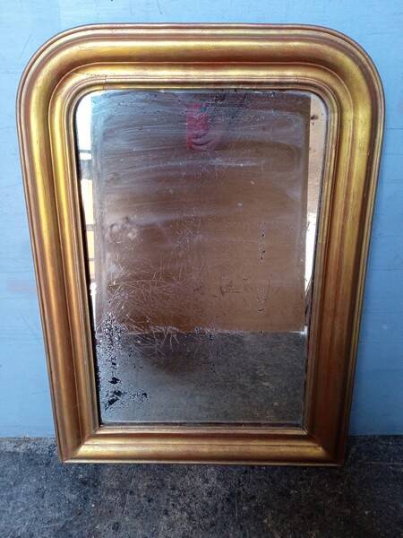 Louis Philippe mirror in gilded wood, 19th century - 88 cm