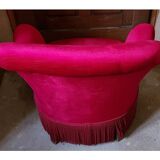 Red velvet armchair