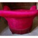 Fauteuil velours rouge