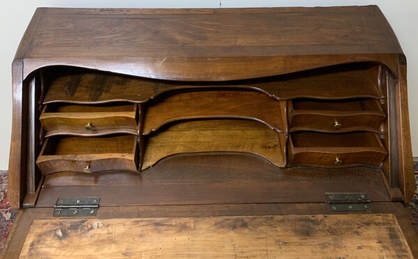 Bureau dos d âne marqueté époque du XIX ème siècle