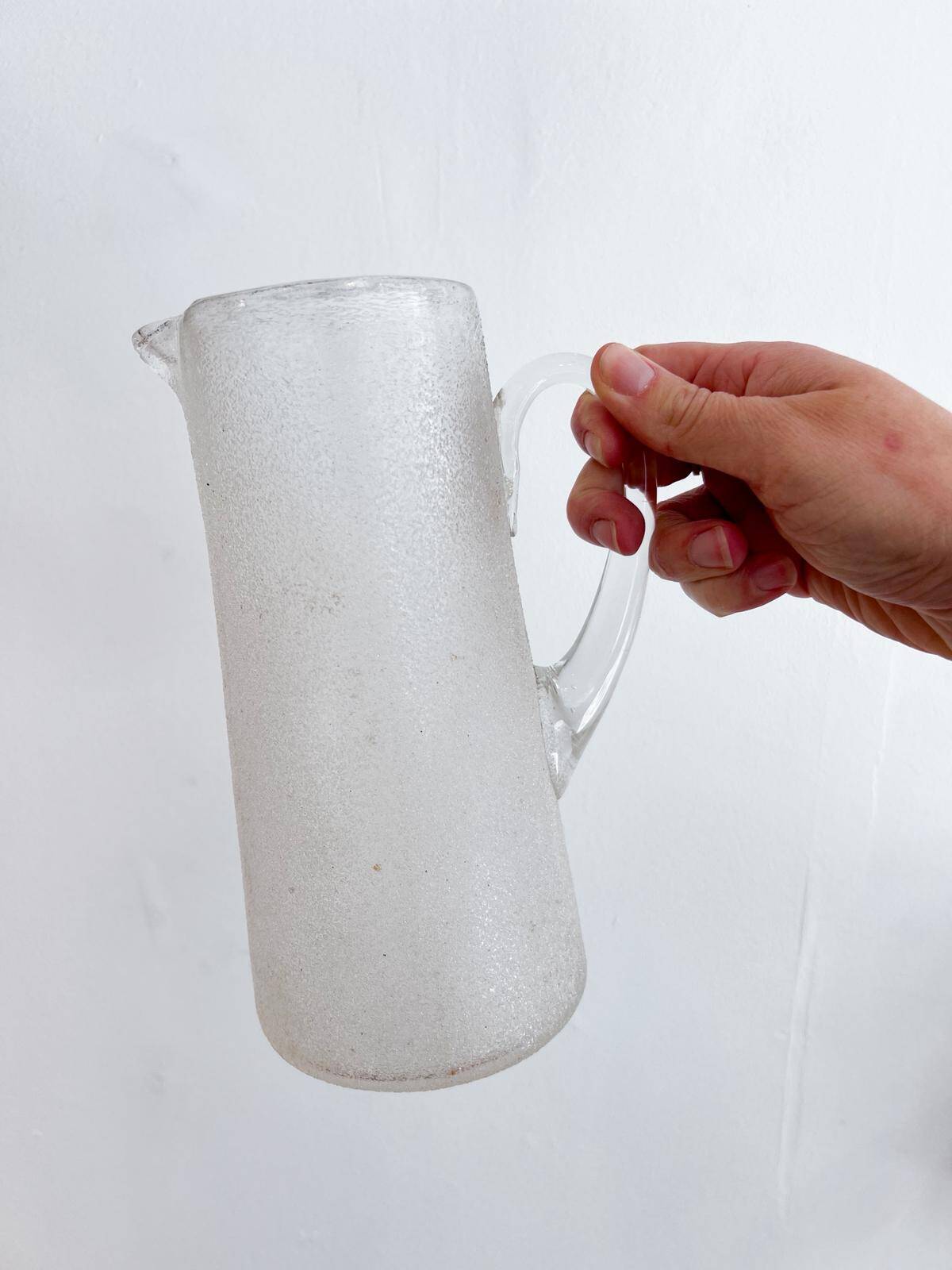 Carafe verre soufflé granité