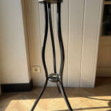 Napoleon III Empire period stool in blackened wood.