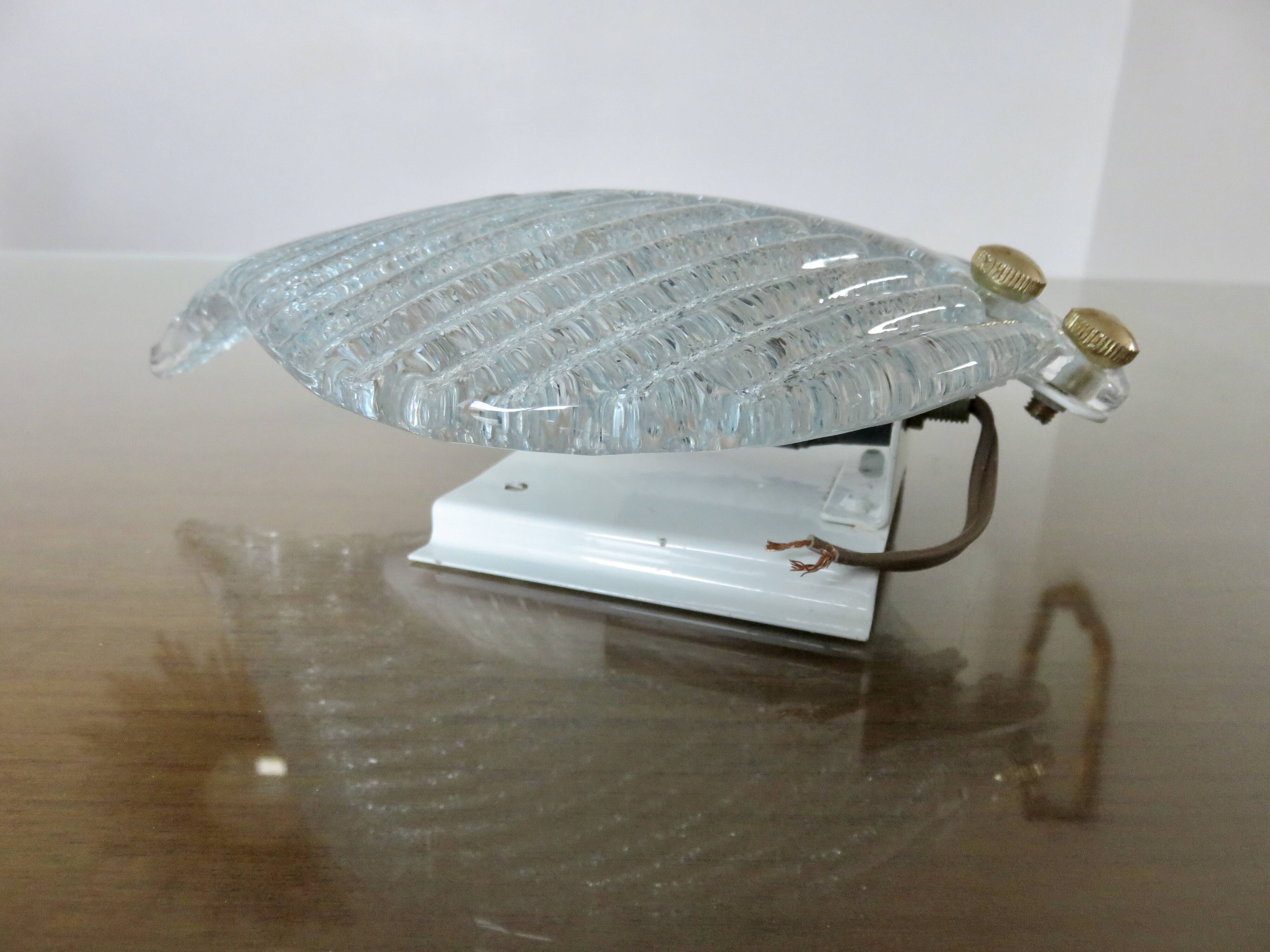 Barovier & Toso Murano glass leaf wall light