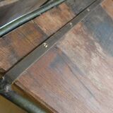 Set of 6 indu chairs in metal and exotic wood.
