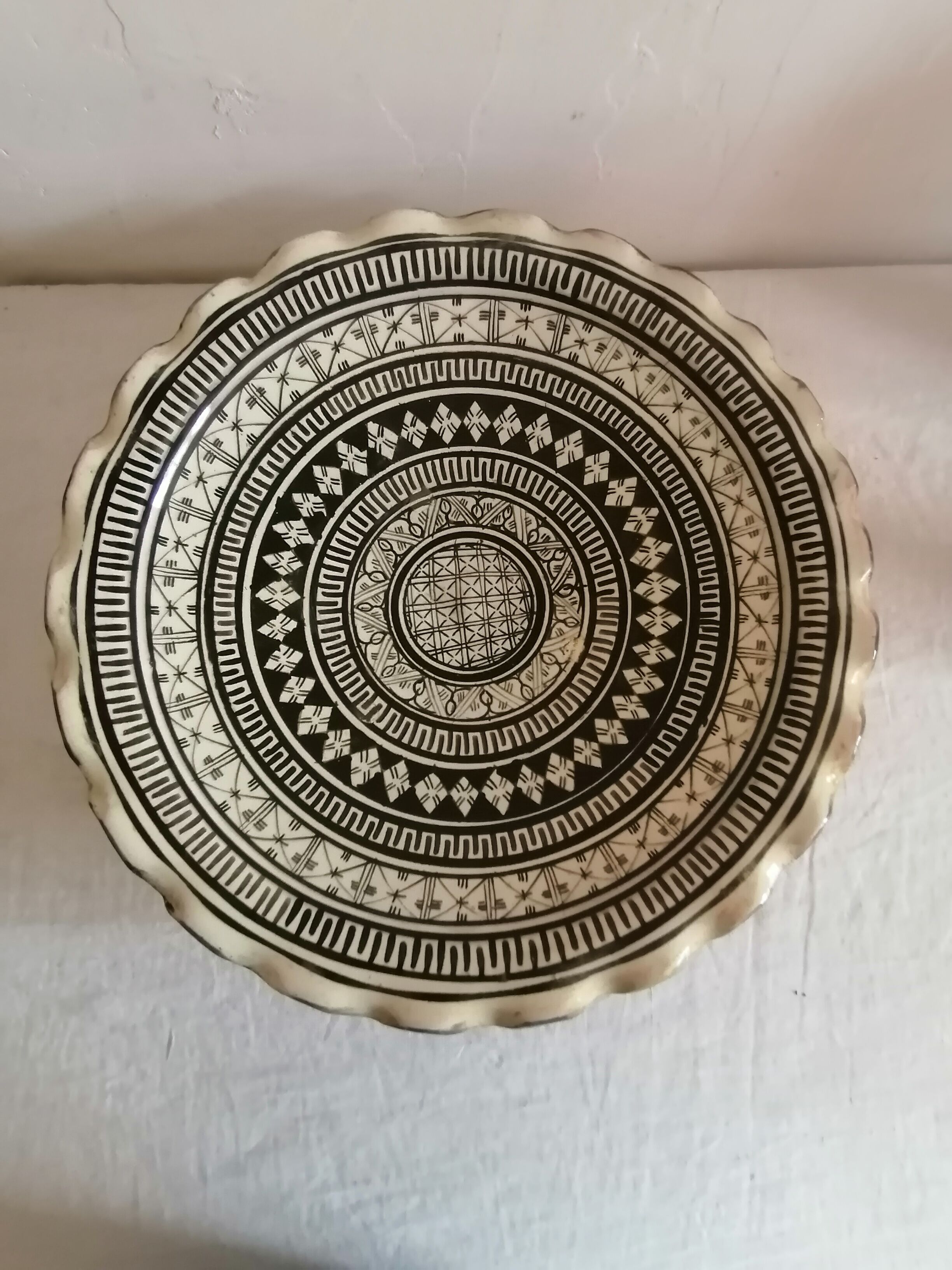 Old oriental ceramic dish. Morocco, Safi
