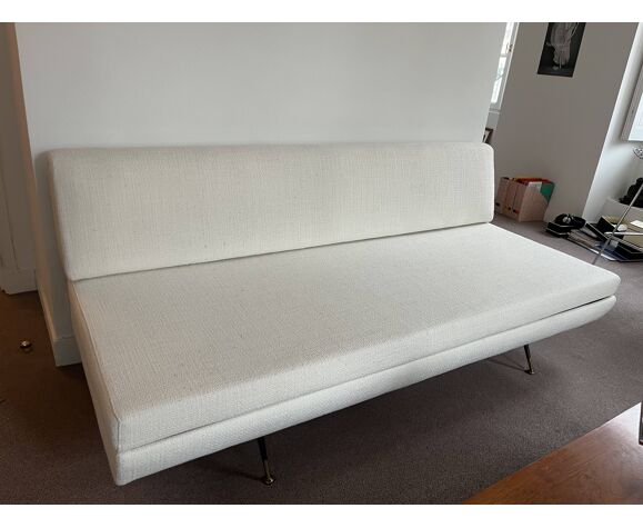Sofa fabric white loop italy 1960 | Selency