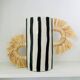 Black and white tube vase