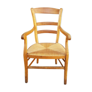 fauteuil paillé XIXème