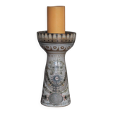 Vintage ceramic candle holder, candle holder signed André l'Helguen for Keraluc