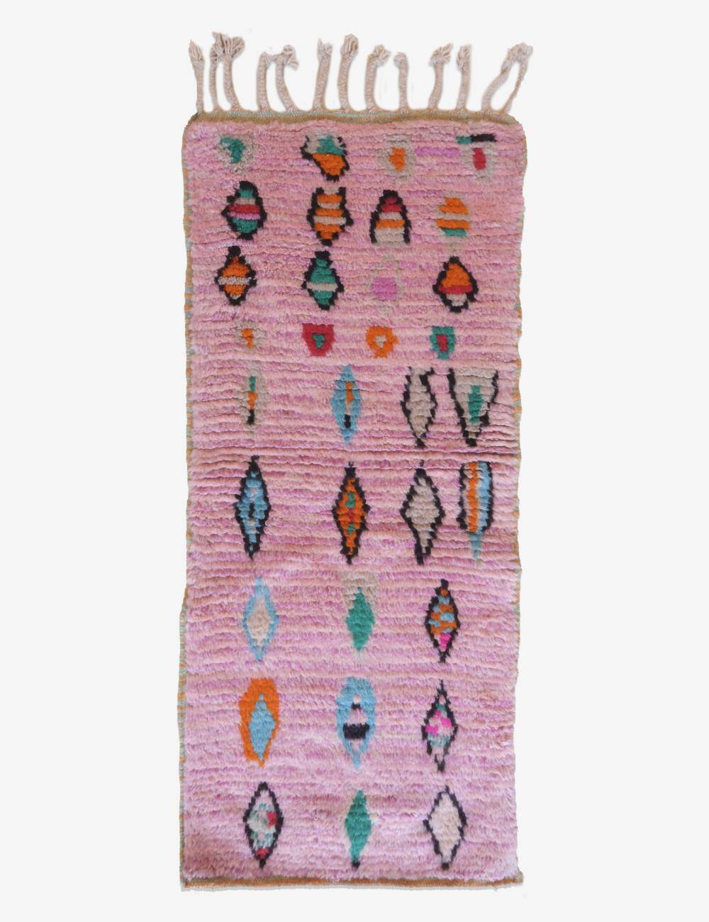 Pink Berber Rug - 153 x 67 cm