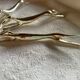 Set of 6 greyhound knife holders in silver metal