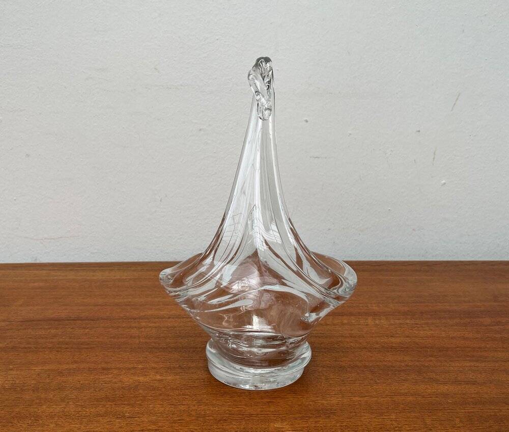 Vintage Glass Swan-Shaped Vase