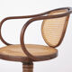 Chaise de bureau vintage en bois courbé tresse viennoise