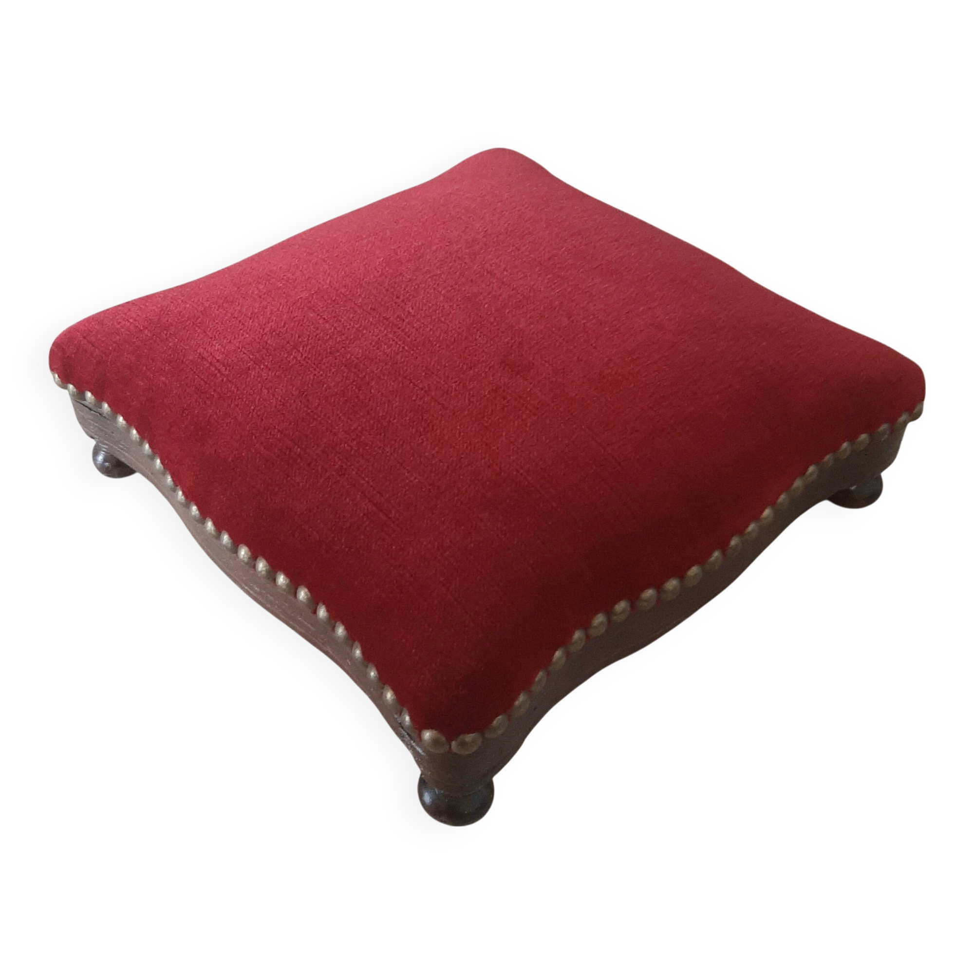 Napoleon III red velvet footrest