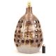 Large brown ceramic lamp signed, 1970s
