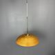 Set of 3 midcentury rattan bamboo pencil reed hanging pendants, Italy 1970s