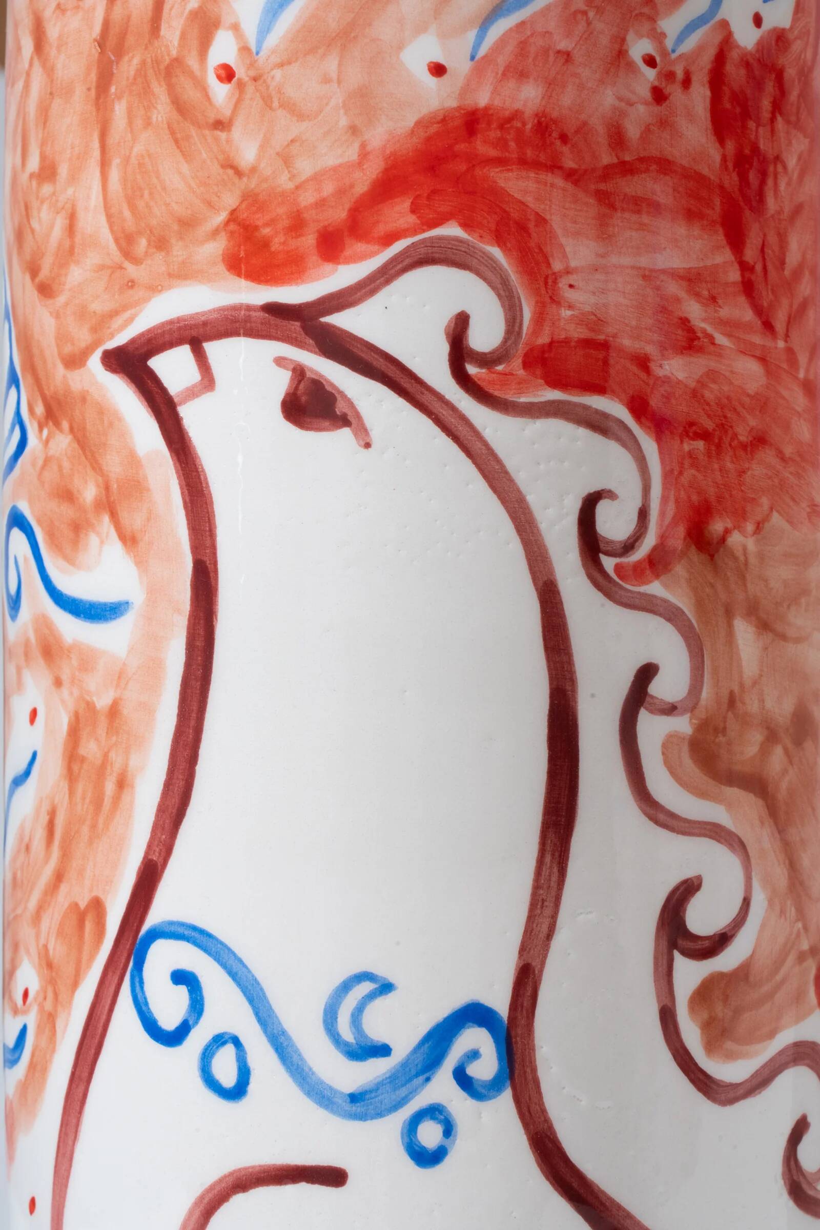 Griffin & Shell - Ceramic vase