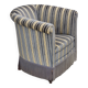 Chaise longue danoise des années 1960, velours bleu/beige, pieds en bois de hêtre.