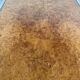 Old Italian design coffee table from the 70s in elm burl and metal / Willy Rizzo
