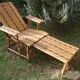 Vintage rattan chaise longue 1950