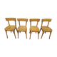 Lot de 4 chaises de bistrot en bois