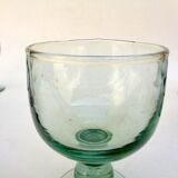 Set of 8 vintage water green glasses
