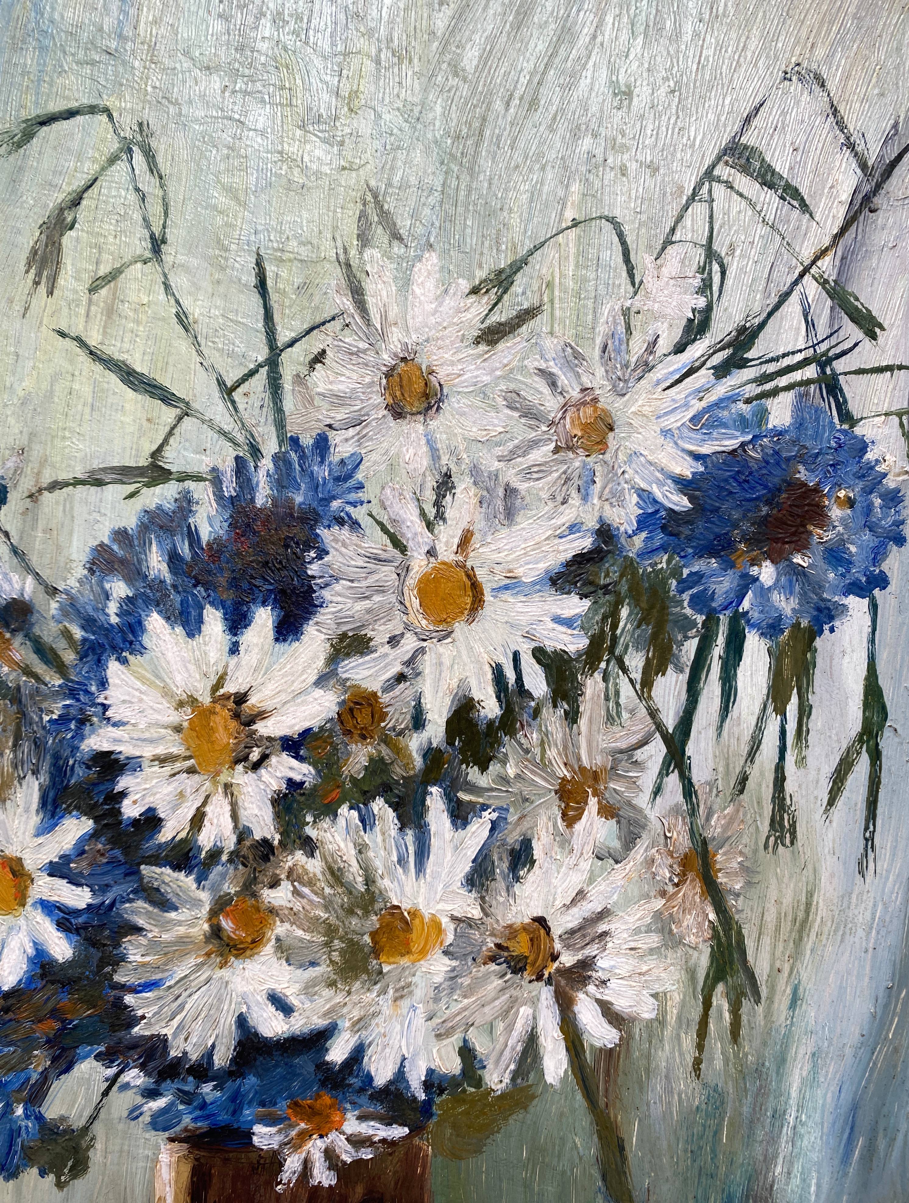 Tableau HSP "bouquet de fleurs des champs" signé G. Brindon