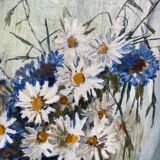 HSP table "bouquet of flowers of the fields" signed G. Brindon