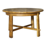 Brutalist oak dining table 1960's