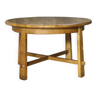 Brutalist oak dining table 1960's