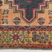 57s Antique Red & Navy Blue Vintage Persian Rug, 106x201Cm