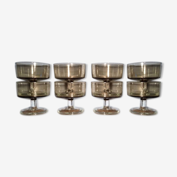 Smoked glass cups 70