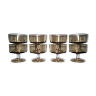 Smoked glass cups 70