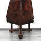 Fauteuil lounge brutaliste en chêne et ottoman, années 1970, lot de 2