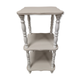 Beige and white patinated square saddle