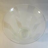 Glass vase with satin stripes