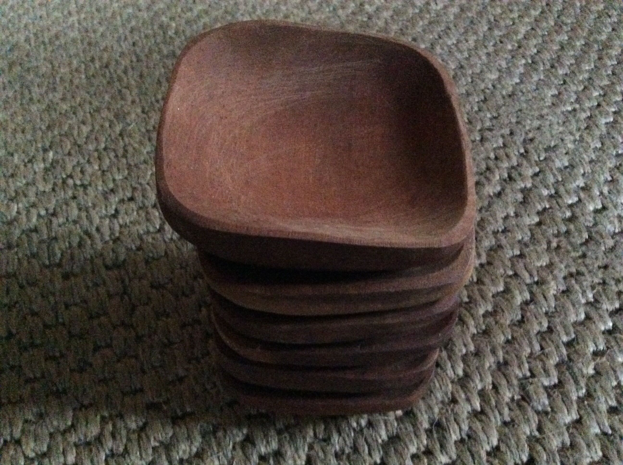 Series of 6 wooden ramekins